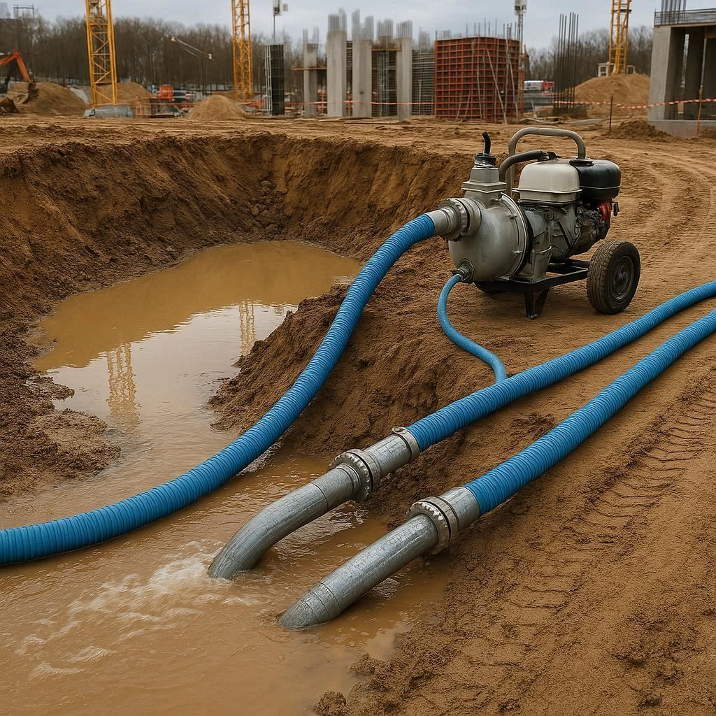 Водопонижение и осушение котлована в Стрельне