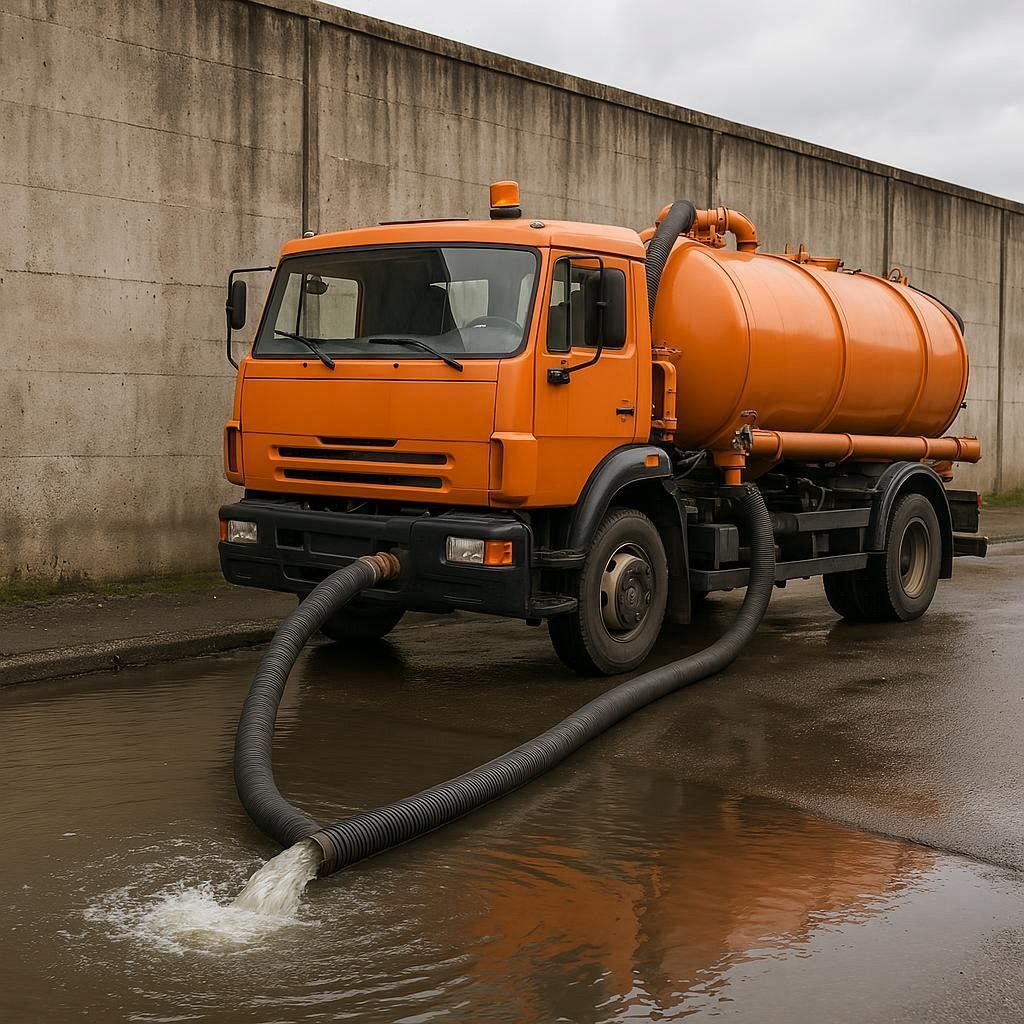 Откачка воды в Стрельне