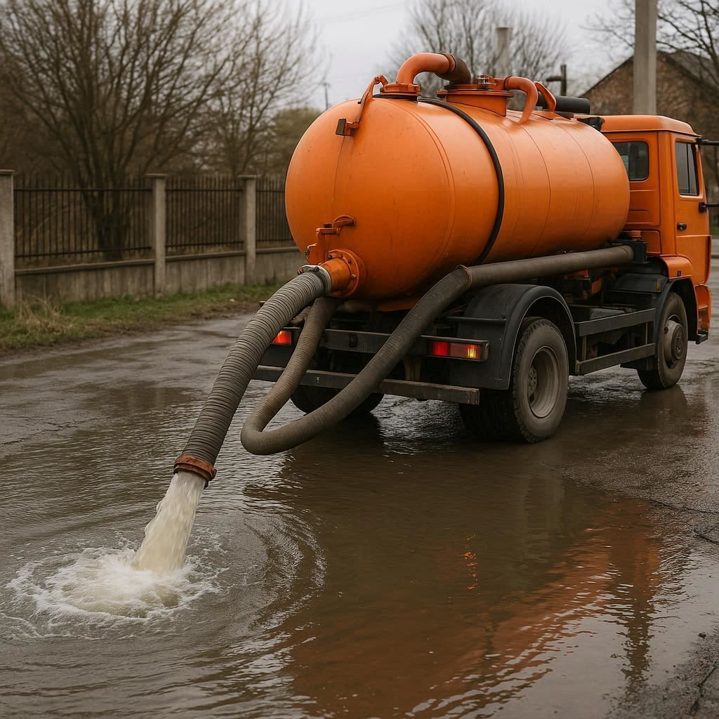 Откачка воды в Стрельне